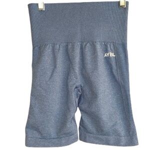 AYBL Blue Seamless Shorts biker cyclist pull on XS stretch soft empower